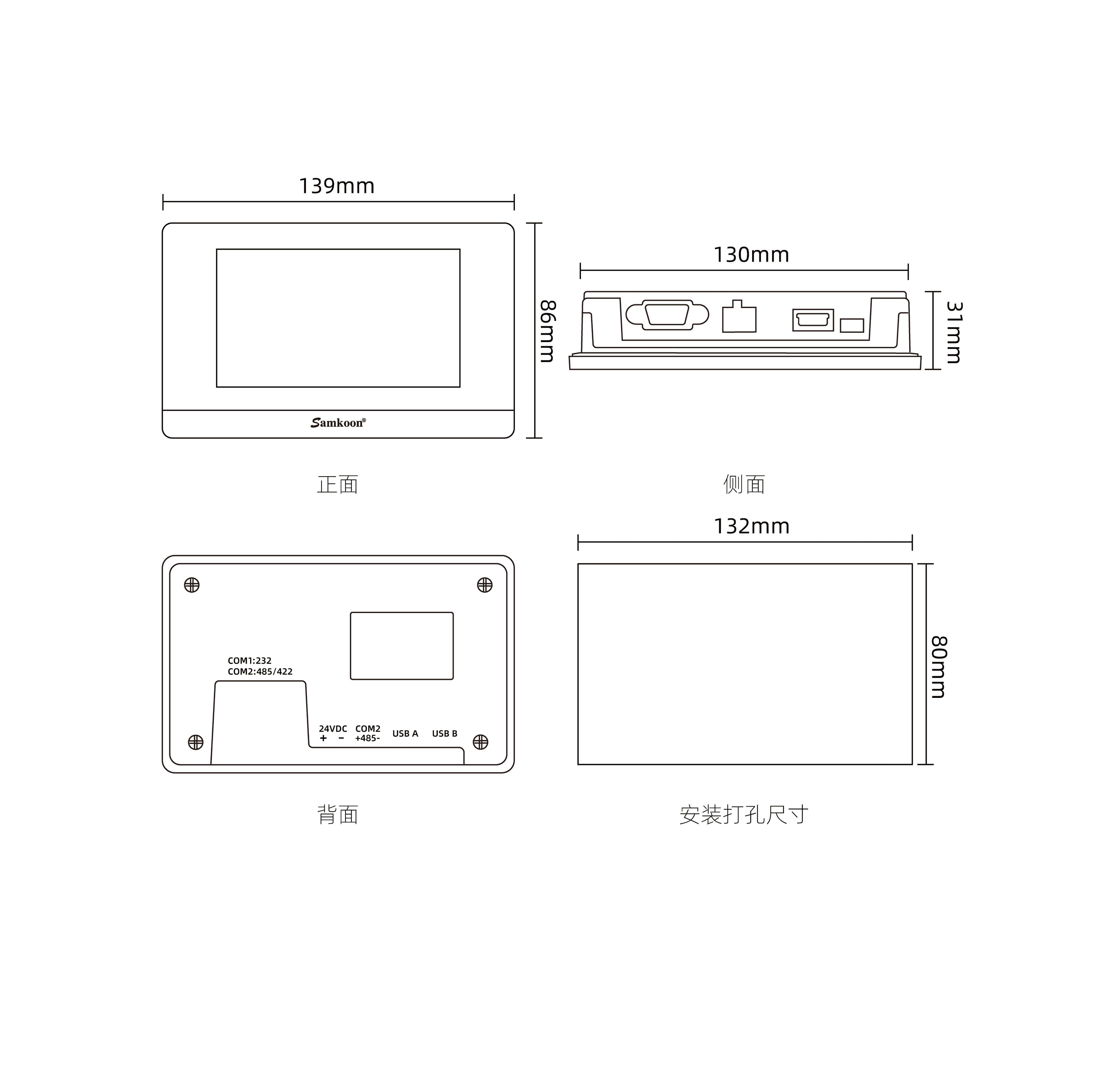 ขนาดหน้าจอ SK-043QE